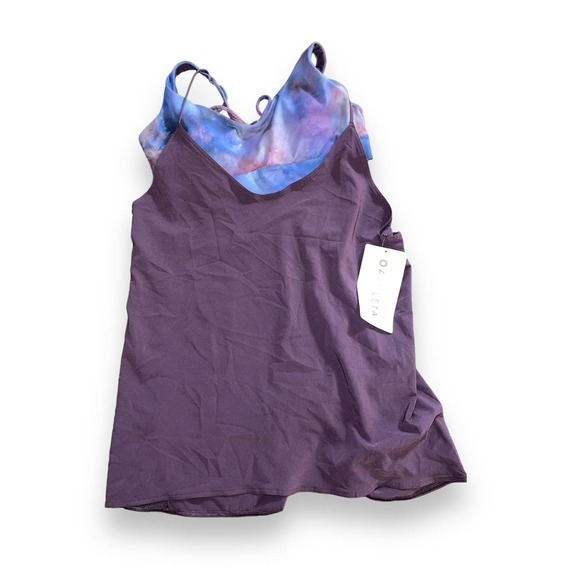 NWT Athleta Solace Support Top, Agate Purple/ Supernova SIZE S - Picture 3 of 6